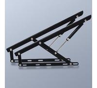 2Pcs Black Hydraulic Gas Lift Bed Support Kit Pneumatic Sofa Table Lifter Mechanism 1500mm Bed Frame Lift Up System for Storage and Easy Access