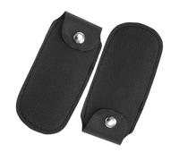 2pcs Black Imitation Leather Harmonica Pouches for Ten-hole