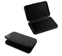 2Pcs Black Ink Pads, 8.8 x 5.4cm Stamp Pad for Fingerprint, Quick-Dry Water-Based Ink, Non-Toxic Rubber Stamp InkPad for Office Home Crafting Stamping