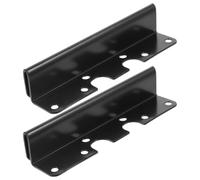 2pcs Black Iron Bed Hook Replacement for Headboards and Footboards | Lightweight Metal Hardware, Quick Installation, Bed Frame Assembly, Sleek Smooth Surface, Bedroom Use