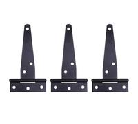2pcs Black Iron T Shape Hinge 3 Inches for Gate and Door | Rustproof Finish, Six Positioned Screw Holes, Fast Dismantle and Silent Use, Easy Install for Clubs