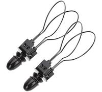 2pcs Black Lampshade Adapter Clip on Lamp Shade Bulb Holder | Metal Fittings with Finials, Smooth Bright Finish, Matching Top, for Floor Lamps, Repairs, Cafes and Rentals