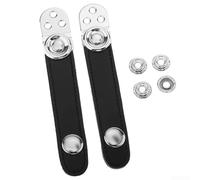 2pcs Black Leather Accordion Bellows Straps with Metal Extension Film Buckle Accordian Straps Replacement for Bass Accordion(8.2cm)