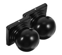 2pcs Black Metal Fence Post Finial Caps 100mm Tube Posts | Galvanized Iron Construction, Quick Installation, Decorative Garden Detailing for Lawn Boundaries, Gate Entrances and Stair