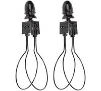2pcs Black Metal Lamp Shade Light Bulb Clip on Adapter | Easy Installation for Rental Homes, DIY Lighting Projects and Restaurants, Smooth Bright Finish with Matching Top