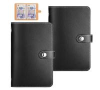 2Pcs Black Money Saving Wallet, 100 Envelopes Saving Challenge, Cash Wallet