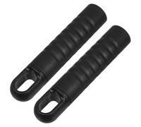 2pcs Black Mop Handle End Caps 25mm Diameter Hanging Hole Non-Slip Replacement Grip Sleeves for Broom and Dustpan Poles Cleaning Accessories