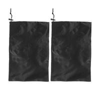 2pcs Black Nylon Drawstring Bag for Walking Canes and Tent Poles | Foldable, Portable Organizer, Protective Storage, 12x7 Inch Size, Suitable for Cane and Hiking Pole