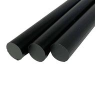 2Pcs Black Nylon Rods, Plastic Solid Round Bar Diameter 20 25 30 35mm Processing Length 500mm(30mm)(25mm)