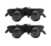 2pcs Black PC Binocular Glasses with 3x Magnification