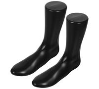 2pcs Black PE Foot Mannequin Display Model for Socks, Thickened