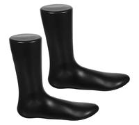 2pcs Black PE Foot Model for Socks, Thickened, Accurate Proportions