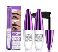 2Pcs Black Peel Off Brow Tint Gel - Waterproof & Sweatproof Tattoo Effect, Transfer-Resistant Multi-Day Wear, All Skin Types Mother’s Day Women's Day Gift Set