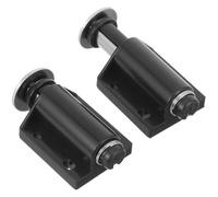 2pcs Black Plastic Cabinet Door Latch Magnetic Push Catch