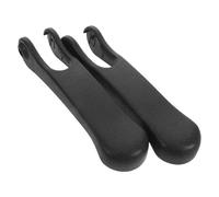 2pcs Black Plastic Commode Arm Pads for Bath Chair
