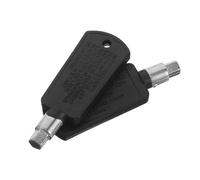 2pcs Black Plastic Freezer Door Key Lock Replacement | Cold-resistant Lightweight Handle, Ergonomic Metal Insert, for Vending Operators, Dorm Residents, Warehouse Use