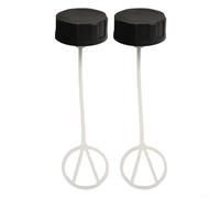 2pcs Black Plastic Fuel Tank Cap for Hedge Trimmer Brush Cutter Chainsaw Mower - 43cc 49cc 52cc 55cc Petrol Garden Engine - 45mm Outer 34mm Inner