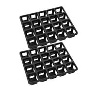 2pcs Black Plastic Germination Tray Rack 20 Hole Nursery Growing Tray