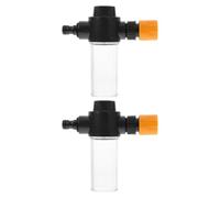 2pcs Black Plastic Marine Engine Flush Mixer for Inboard Diesel Motors | Transparent reservoir with visible scale, inline hose dispenser, space saving portable design, garden hose and boat