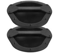 2pcs Black Plastic Recessed Speaker Handles for Portable Loudspeakers | Ergonomic Pull Design, Sturdy Stable Accessory, Easy Adjustment, Sleek Modern Style