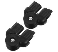 2pcs Black Plastic Recliner Chair Hinge Connector for Tube Ends | Inner Diameter 27mm, Secure Tube Joint, Restores Folding Action and Reduces Wobble for Indoor Repair