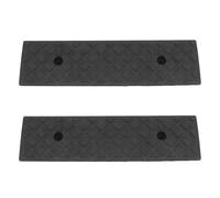 2pcs Black Plastic Threshold Ramp for Doorways and Home Use