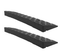 2pcs Black Plastic Threshold Ramp with Interlock Design for Doorways