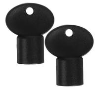 2pcs Black Plastic Toilet Paper Dispenser Key Set, Two Pieces