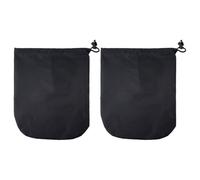 2pcs Black Rearview Mirror Cover with Drawstring, Oxford Cloth