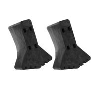 2pcs Black Rubber Ladder Feet Cover Non-Slip Replaceable Accessory