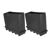 2pcs Black Rubber Ladder Foot Pads Non Slip Wear Protective Covers