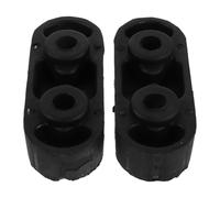 2pcs Black Rubber Muffler Exhaust Hanger 2 Hole Mount Bushing | Heat Resistant Rubber Insulator, Tailpipe Repair Part, Workshop Use for Trucks and Vehicle Exhaust Systems