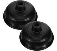 2pcs Black Rubber Plunger Replacement Head for Replaceable Force Cup