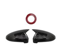 2pcs Black Side Wing Mirror Caps For A4 For A5 B9 2017 2018 2019 2020 2021-2023 S4 RS4 S5 RS Replace Covers(Bright black)