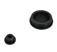 2pcs Black Silicone Plugs - 15.5mm to 22mm Circular Rubber Plugs for Machinery Workshop(16mm)