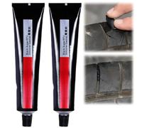2PCS Black Silicone Sealant,Durable Silicone Gasket Maker,Paintable Black Sealant Waterproof,Window Frame S/ealant,Si/licone S/ealant for Cars,Mastic Filling Cracks and Gaps,Multi-Purpose Strong Glue