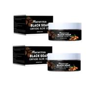 2PCS Black Soap for Moisturizing and Tightening Gentle Cleansing Exfoliating Body Soap with Olive Oil Body Care Product