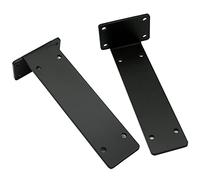 2Pcs Black Solid Steel Floating Shelf Bracket Blind Supports Hidden Brackets(18.5cm(7.3)