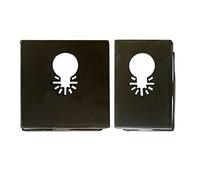 2Pcs Black Square Rectangle Slot Cutter Set, Stainless Steel Socket Slot Cutter One Step in Place Universal Holes Opener Tools for Plasterboard Drywall