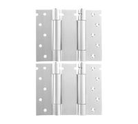 2Pcs Black Stainless Steel Automatic Door Closers, Double Acting Hinges for Smooth Operation, Durable Door Hardware with Rebound Feature, Ideal for Home & Office Use