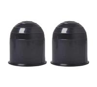 2Pcs Black Tow Ball Cover Universal 50mm Caravan Hitch Ball Cap Plastic Trailer Hitch Cover for Truck Trailer