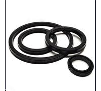 2PCS Black UN/USH/UNS Hydraulic Cylinder Oil Seal Ring Nitrile Rubber (NBR) Y-shaped Cylinder Seal Ring Thickness 5mm(14x22x5mm 2PCS)