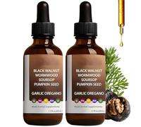 2PCS Black Walnut Wormwood Cleanse Drop, Parasite Cleanse for Humans, Parasite Cleanses with Wormwood Black Walnut and Clove, for Gut Detox Cleanse (2pc*60ml)
