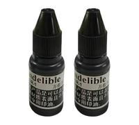 2PCS Black Waterproof Golf Ball Stamp Ink,Oil Based Stamp Ink Refill,5ml Golf Ball Marker Stamp Refill for Craft & Daily Stamping,Ink Bottle for Personalised Golf Balls,Golf Ball Stamper,Stamp Marker