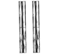 2Pcs Black Waterproof Mascara, Long-Lasting Voluminous Lengthening Smudge-Proof Tubing Mascara