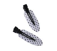 2Pcs Black/White Hair Clip, Round Dot Hairpins for Girls, White | Lovely Round Dot Hairpins, Secure Grip, Without Break Designing, Lightweight and Sturdy, Easy to Carry for Any