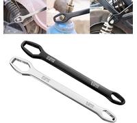 2Pcs Black White Universal Torx Wrench Double-Head Self-Tightening Wrench, 2023 New Universal Double Sided Ratchet Wrench, Universal Wrenches Adjustable Wrenches for Bicycle Car and Machine Repair