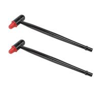 2pcs Black Wooden Massage Hammer for Feet and Waist Relaxation | Smooth Handle, Manual Body Massage Tool, Suitable for Grandfather and Grandmother, Portable Use
