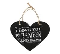 2pcs Blackboard Message Board Wall Hanging Heart Shaped | Double-sided Erasable Surface, Black Density Board, Decorative Signage for Wedding Displays, Kitchens, Event Signposts