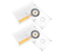 2pcs Blank Audio Cassette Tapes Plastic Case Double Sided 45 Minute | Hard Shell, Refined Acoustics, for Tape Players, Dictation Machines, Meetings and Voice Notes